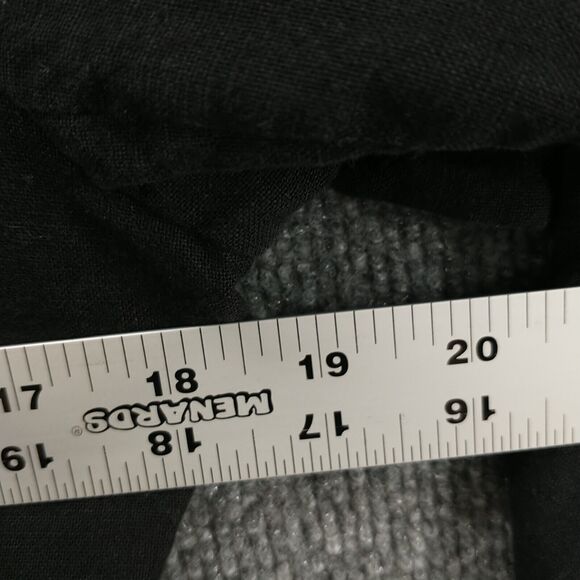 Helen McAlinden Womens Linen Blazer Jacket Black Actual 18.5x25.5 Lined 3-Button - Picture 13 of 13